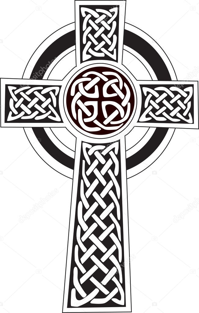 Complex Celtic cross symbol great for tattoo. Can be fully modified and scaled. Vector, can easily change it's colors.