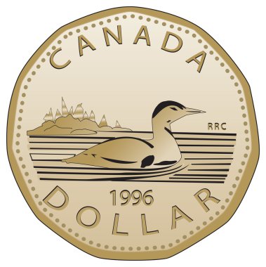 Canadian dollar fully vectorized clipart