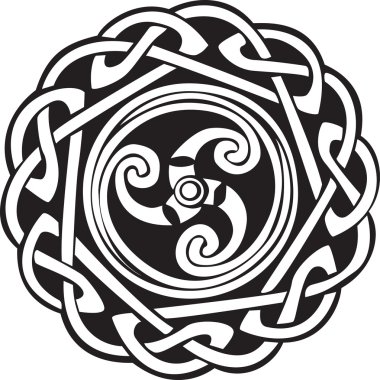 A black and white classic Celtic design. clipart