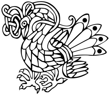 Celtic bird clipart