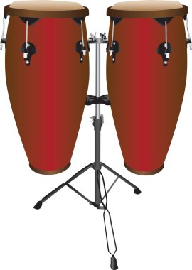 Pair of Conga Drums clipart