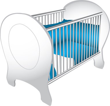 Baby crib illustration clipart