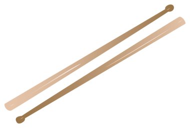 Vectorized drum sticks, can be fully scaled clipart