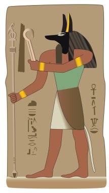 Anubis invented embalming to embalm Osiris, the first mummy. He was the guide of the dead. The Egyptians embalmed their dead. clipart