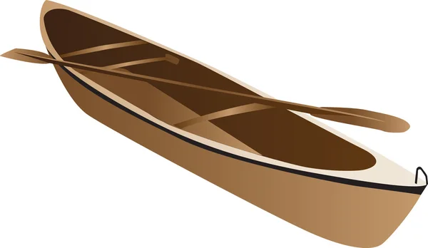 木製のカヌー — ストックベクタ