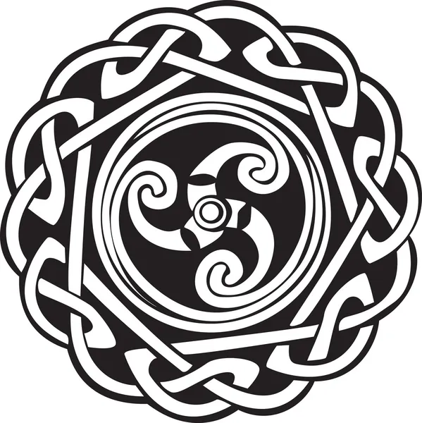 Класичний Чорно Білий Кельтський Дизайн — стоковий вектор