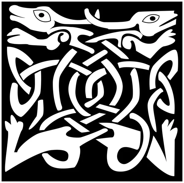 Векторна Ілюстрація Кельтського Тварини Гарним Дизайном Ізольовані Білому Тлі Відмінно — стоковий вектор