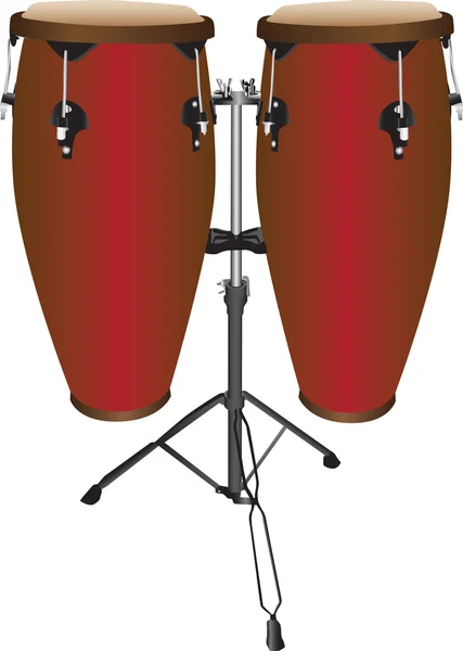 Pair of Conga Drums — Stock Vector