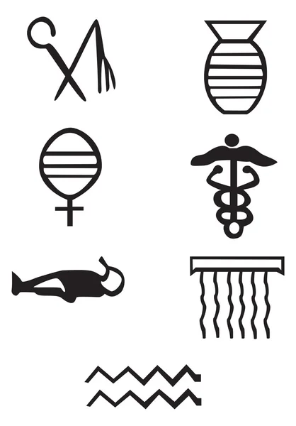 Different Greek Signs Symbols Tattoo Artwork Vector — Stock Vector