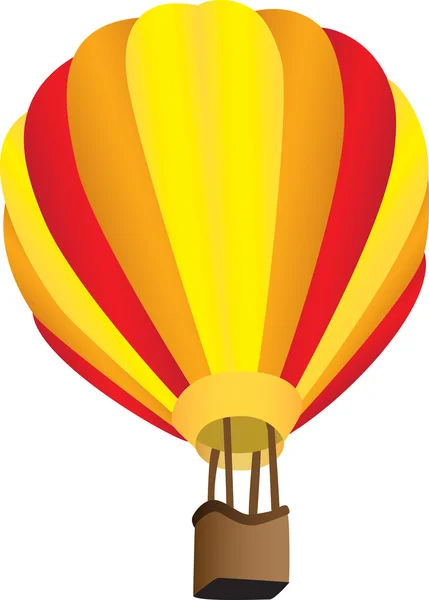 Pruhovaný horkovzdušný balón — Stockový vektor