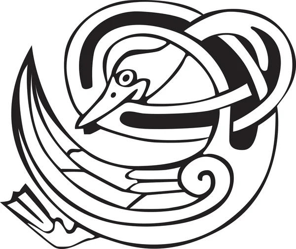 Кельтская утка-викинг — стоковый вектор