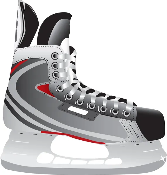 Patinage illustré de hockey sur glace — Image vectorielle