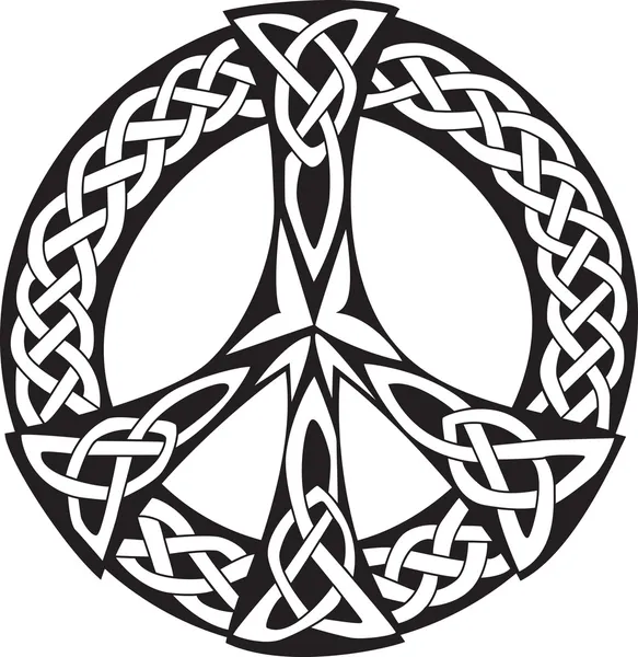 Ілюстрацією Кельтського Дизайну Візерунком Вузлом Лініях Ізольовані Білому Тлі Символ — стоковий вектор