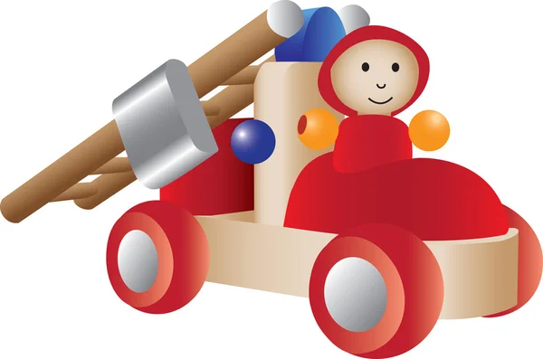 Een Illustratie Van Een Brandweerwagen Speelgoed — Stockvector