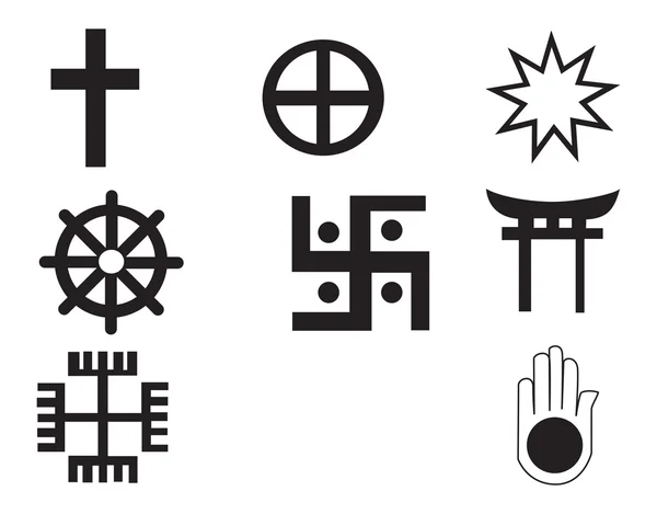 Différentes religions symboles — Image vectorielle
