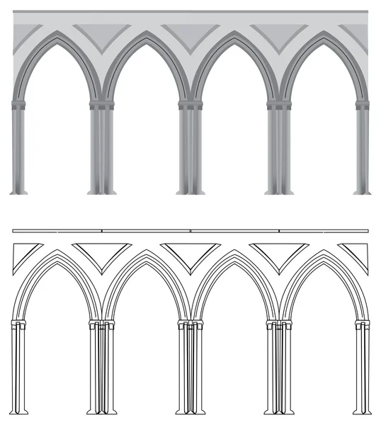 Gothic arch and column