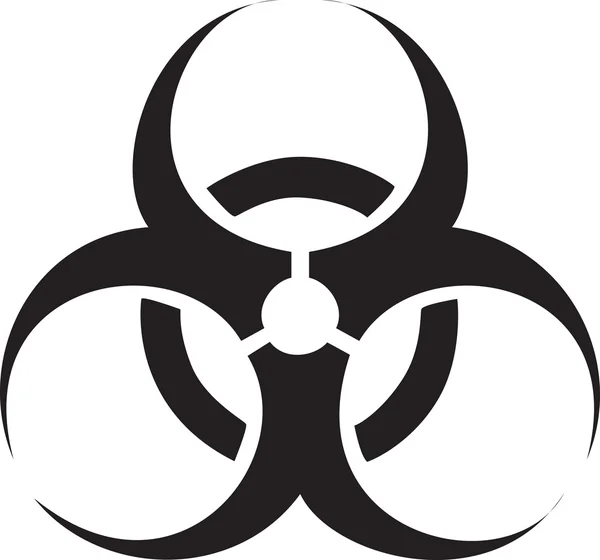 Izolované Proti Bílému Pozadí Symbol Černá Biohazard — Stockový vektor