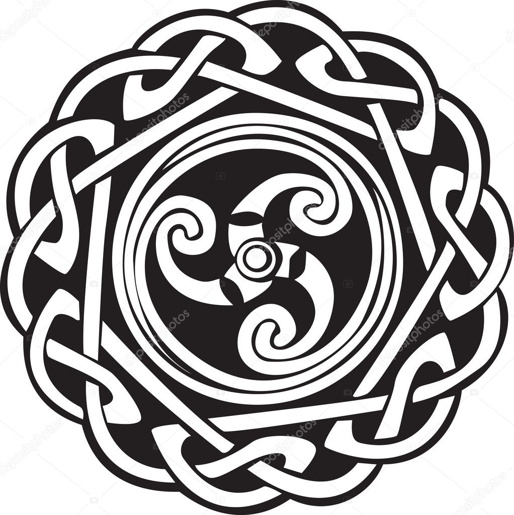 A black and white classic Celtic design.