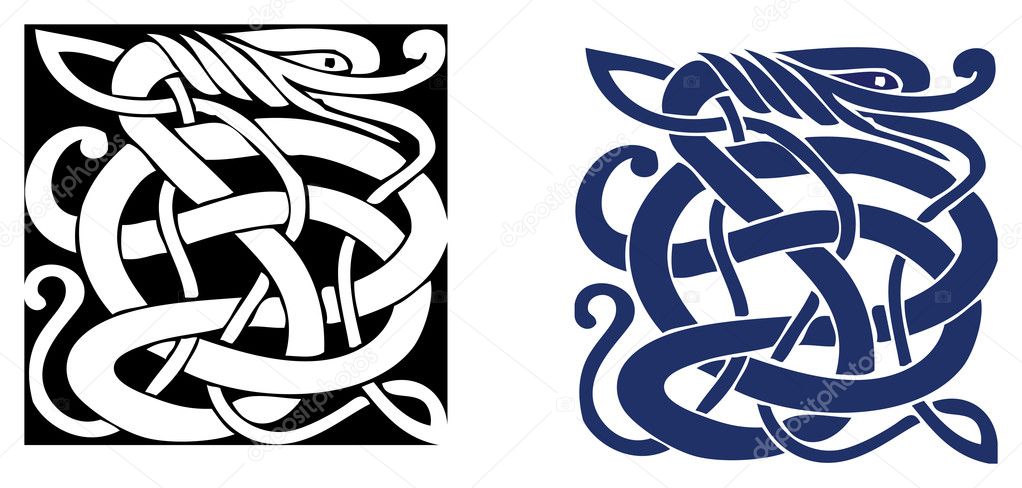 Complex Celtic symbol great for tattoo. Vector.