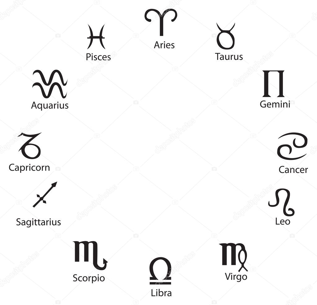 Astrology symbols, full vector, great for artworks or Tattoo