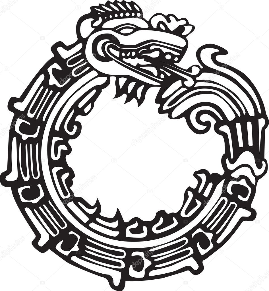 Aztec Maya Dragon - Great for tatto art