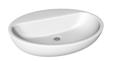 Egg-shapped and shallow washbasin or sink clipart