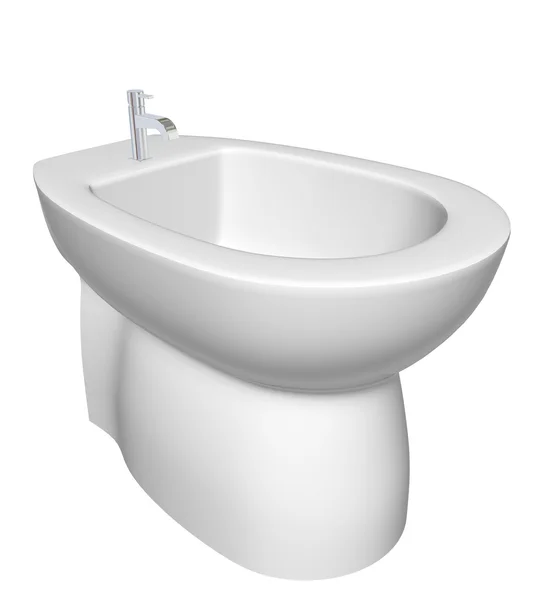 Desain bulat bidet untuk kamar mandi. Ilustrasi 3D — Stok Foto