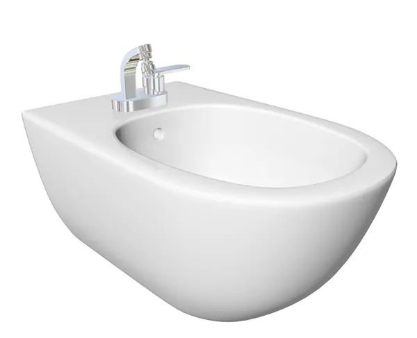 Bidet rond design pour salles de bains. Illustration 3D . — Photo
