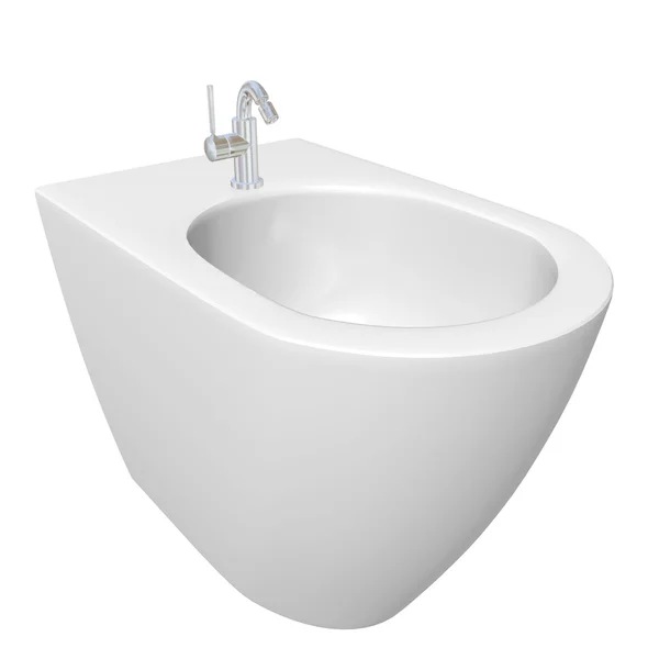 Diseño de bidé redondo para baños. Ilustración 3D —  Fotos de Stock