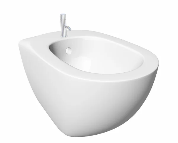 Design de bidé redondo para banheiros. Ilustração 3D — Fotografia de Stock