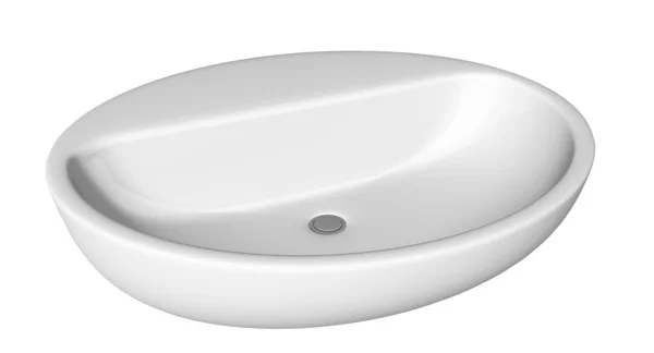 stock image Egg-shapped and shallow washbasin or sink