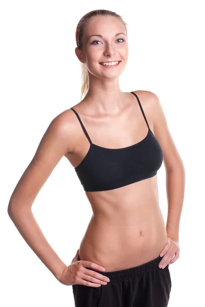 Woman in fitness pose — Stock Photo, Image