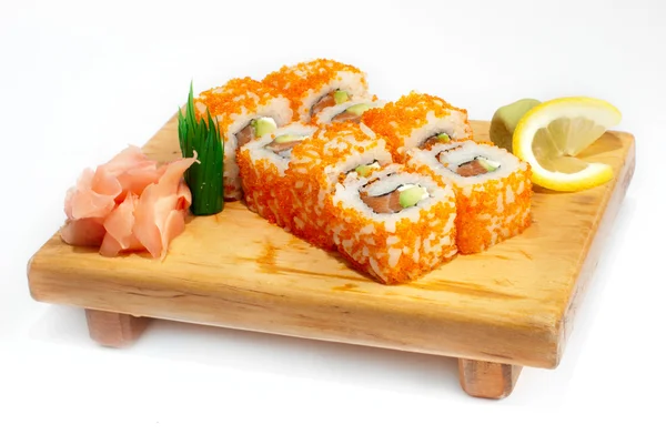 Ikura sushi z tuńczyka, wewnątrz — Zdjęcie stockowe