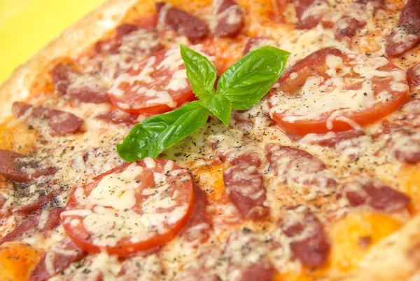 Primo piano della pizza — Foto Stock