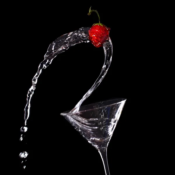 Martini Strawberry Splash Svart — Stockfoto