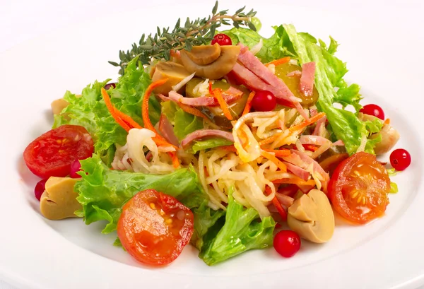 Свежий салат с овощами — стоковое фото