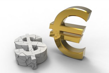 Dollar Vs. Euro clipart