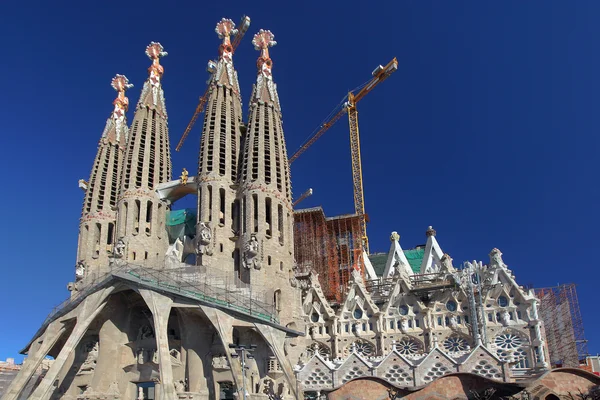 stock image Sagrada Familia cathedral, Gaudi's masterpiece still under construction