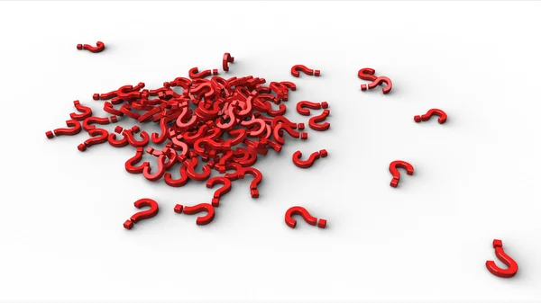 Pile of red question marks — Stock Photo, Image