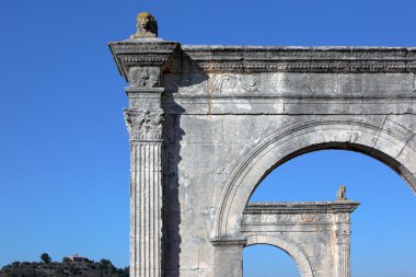 detay eski bir Roma köprüsü