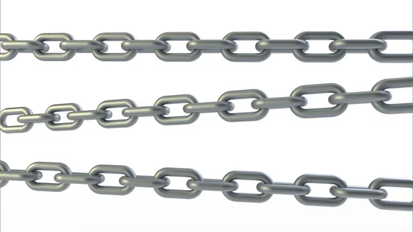 Three steel chains — Stock Photo, Image