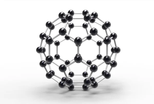 Компьютерная Визуализация Молекулы Фуллерена C60 — стоковое фото