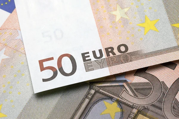 Femtio euro anteckningar — Stockfoto