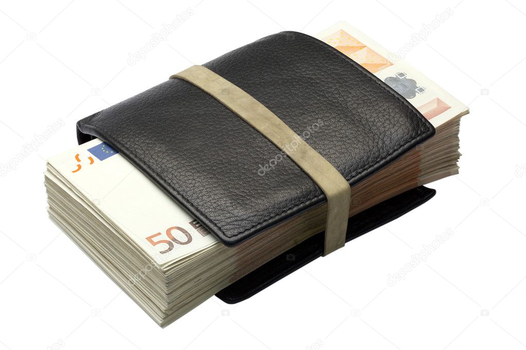 Lots of euros in a wallet