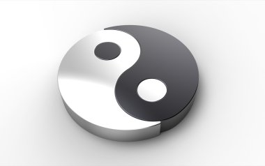 bilgisayar işleme bir yin yang sembolü