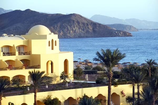 stock image Sea view on swimming pool in Egypt hotel