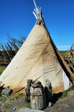 Traditional tent of the Sami , from Norway clipart