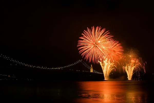 River Fireworks — Stock Photo, Image