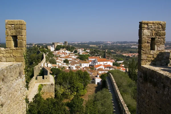 Miasto otoczone murami, Óbidos — Zdjęcie stockowe