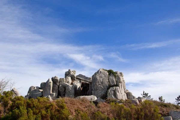 Piedras Monumento Megalito Bajo Cielo Azul Nublado Versión Horizontal Sintra — Foto de Stock